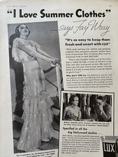 Fay Wray, detergente Lux, anúncio impresso vintage página inteira, usado comprar usado Fay Wray, detergente Lux, anúncio impresso vintage página inteira, usado comprar usado  Enviando para Brazil
