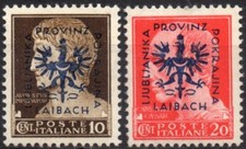 GERMANIA Occupazione LUBIANA (Italia) 1944 - Aerea MLH* 75 c. #S#JOS#DRM, używany na sprzedaż  Wysyłka do Poland