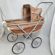 Usado, 1950 Vintage * CARRUAGEM DE BONECA GALESA FÁCIL DE DOBRAR carrinho de bebê marrom display de reparo comprar usado  Enviando para Brazil
