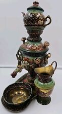 Samovar persa de latão feito à mão e pintado à mão 11" de altura, usado comprar usado  Enviando para Brazil