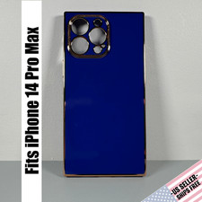 Capa para iPhone 14 Pro Max - Azul Royal e Dourada | Capa Retangular Cocomii comprar usado  Enviando para Brazil