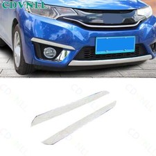 Faixa de para-choque dianteiro prata cromada para Honda Fit Jazz GK5 2014-2017 comprar usado  Enviando para Brazil