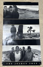 POSTER PROMOCIONAL VINTAGE U2 "THE JOSHUA TREE" 1987 ISLAND RECORDS 19" x 33" MUITO USADO comprar usado  Enviando para Brazil