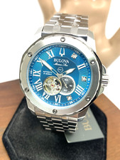 Relógio masculino Bulova 98D184 estrela marinha automático mostrador azul prata aço inoxidável comprar usado  Enviando para Brazil