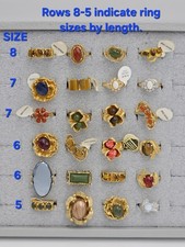 Lote de 24 anéis vintage anos 1960/70 estoque antigo pedras semipreciosas e cabochões de vidro, usado comprar usado Lote de 24 anéis vintage anos 1960/70 estoque antigo pedras semipreciosas e cabochões de vidro, usado comprar usado  Enviando para Brazil