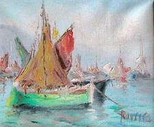 Belle gouache toile d'occasion  Saint-Félix-Lauragais