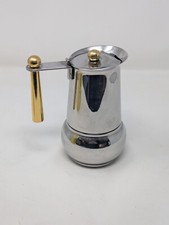 Italia Cafetera Espresso Kitty Oro Guido Bregna Italiana 18-10 INOX 1-2 tazas segunda mano  Embacar hacia Mexico