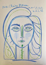 Litografía de Pablo Picasso certificado de autenticidad firmada a pluma numerada a mano = Henri Matisse segunda mano  Embacar hacia Mexico