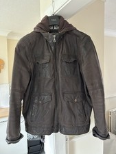zara mens leather jacket for sale  NEWARK