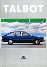 Talbot 1510 brochure for sale  Shipping to Ireland