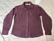 Camisa com botões grama limão cor roxa tamanho pequeno estilo ocidental, usado comprar usado  Enviando para Brazil