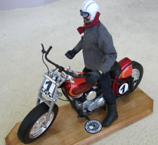 1948 Indian Custom Race Motorcycle V Twin com piloto escala 1:6 e suporte rotulado comprar usado  Enviando para Brazil