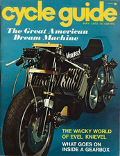 Revista Cycle Guide maio 1973 Evel Knievel Moontrack American Dream Machine Bike comprar usado  Enviando para Brazil