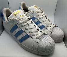 Tênis Adidas Superstar Shoes 8.5 Reino Unido Branco Azul Dourado BY3723 Originals comprar usado  Enviando para Brazil