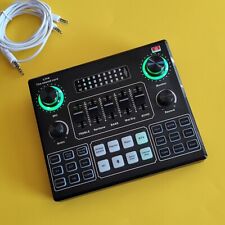 Ótimo! Placa de som ao vivo canal duplo placa mixer de áudio Bluetooth efeitos podcast comprar usado  Enviando para Brazil