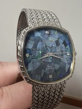 Orologio rolene movimento quarzo incredibile quadrante opale mosaico bracciale, usado comprar usado  Enviando para Brazil