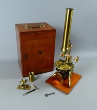 Vintage brass microscope for sale  KIDDERMINSTER