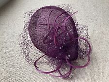 Violet coloured fascinator for sale  MILTON KEYNES