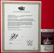 WWE Baron Corbin assinado (MITB) contrato de dinheiro no banco autógrafo JSA CERTIFICADO DE AUTENTICIDADE comprar usado  Enviando para Brazil