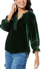 Blusa feminina Democracy manga 3/4 bordada veludo pinho comprar usado Blusa feminina Democracy manga 3/4 bordada veludo pinho comprar usado  Enviando para Brazil