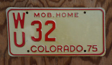 1975 Colorado MOBILE HOME placa de licença campista # WU - 32 comprar usado  Enviando para Brazil