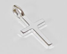 Pingente cruz/crucifixo liso prata esterlina 925 sólido - 25 mm de comprimento, usado comprar usado  Enviando para Brazil
