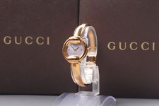[Excelente+5 Caixa de Papel] Vintage GUCCI 1400L Relógio Feminino de Quartzo Mostrador Rosa Dourado JAPÃO comprar usado  Enviando para Brazil