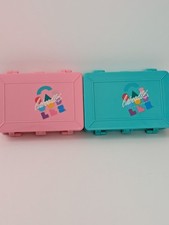 Usado, Mini estojos organizadores Vintagre rosa e turquesa caboodles caixa dupla face  comprar usado  Enviando para Brazil