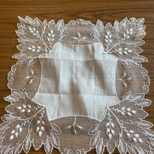 Vtg white lace for sale  STOWMARKET