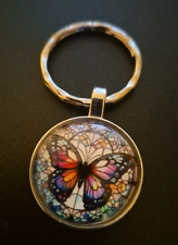 Butterfly keyring stained for sale  GRAVESEND