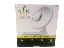 Glo Tech Espelho LED de Viagem Dobrável Branco Regulável 10x Lupa 3 Conjunto de Luz comprar usado  Enviando para Brazil