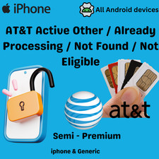 Usado, EUA AT&T serviço de desbloqueio iPhones Samsung todos os modelos ativos em outra conta AT&T comprar usado  Enviando para Brazil