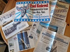 Evel knievel newspapers for sale  ISLE OF MULL