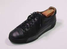 Tênis Giorgio Armani couro preto Milano couro preto cano baixo EUA 7 comprar usado  Enviando para Brazil