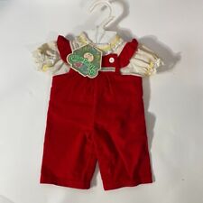 Cabbage Patch Kids 1984 granate pana mono y blusa conjunto rojo segunda mano  Embacar hacia Mexico