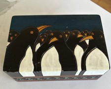 Penguins wooden box for sale  Scotts Valley