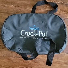 Rival Crock Pot Bolsa de Viagem Isolada Estojo para Panela Lenta Oval Grande Preto comprar usado  Enviando para Brazil