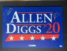 Placa de gramado 16x24 Diggs Allen assinada por Josh + Stefon autografada BAS Beckett autêntica, usado comprar usado  Enviando para Brazil