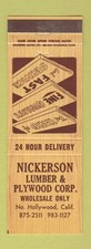 Matchbook cover nickerson for sale  USA