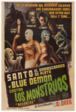Usado, Pôster de filme de terror Santo and the Blue Demon vs the Monsters - Lucha luta livre comprar usado  Enviando para Brazil