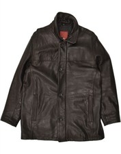 Casaco de couro masculino TRAPPER REINO UNIDO 42 XL couro preto BC03 comprar usado  Enviando para Brazil