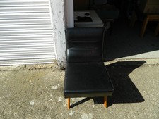 Black leatherette wooden for sale  SLOUGH