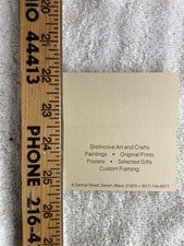 Cartão de visita vintage arte artesanato pinturas Salem MA galeria casa personalizada comprar usado  Enviando para Brazil