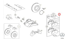 Original MERCEDES-BENZ A0064201020 Bremsbelagsatz, Scheibenbremse Actros MP2 MP3 comprar usado  Enviando para Brazil