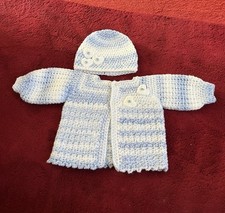 Baby cardigan hat for sale  SUDBURY