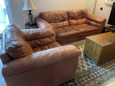 Leather sofas dfs for sale  RUISLIP