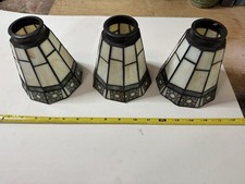 Conjunto de 3 vitrais estilo Tiffany ventilador de teto lustre arandela tons claros comprar usado  Enviando para Brazil