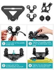 YAKHACKER Doubleheader com suporte duplo para remo de caiaque, almofada multifuncional para caiaque comprar usado  Enviando para Brazil