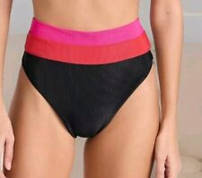 Roupa de banho Beach Riot Heidi biquíni com nervuras parte inferior estrada preto/rosa! Tamanho S comprar usado  Enviando para Brazil