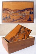 Boite bois pyrogravure d'occasion  Bischwiller